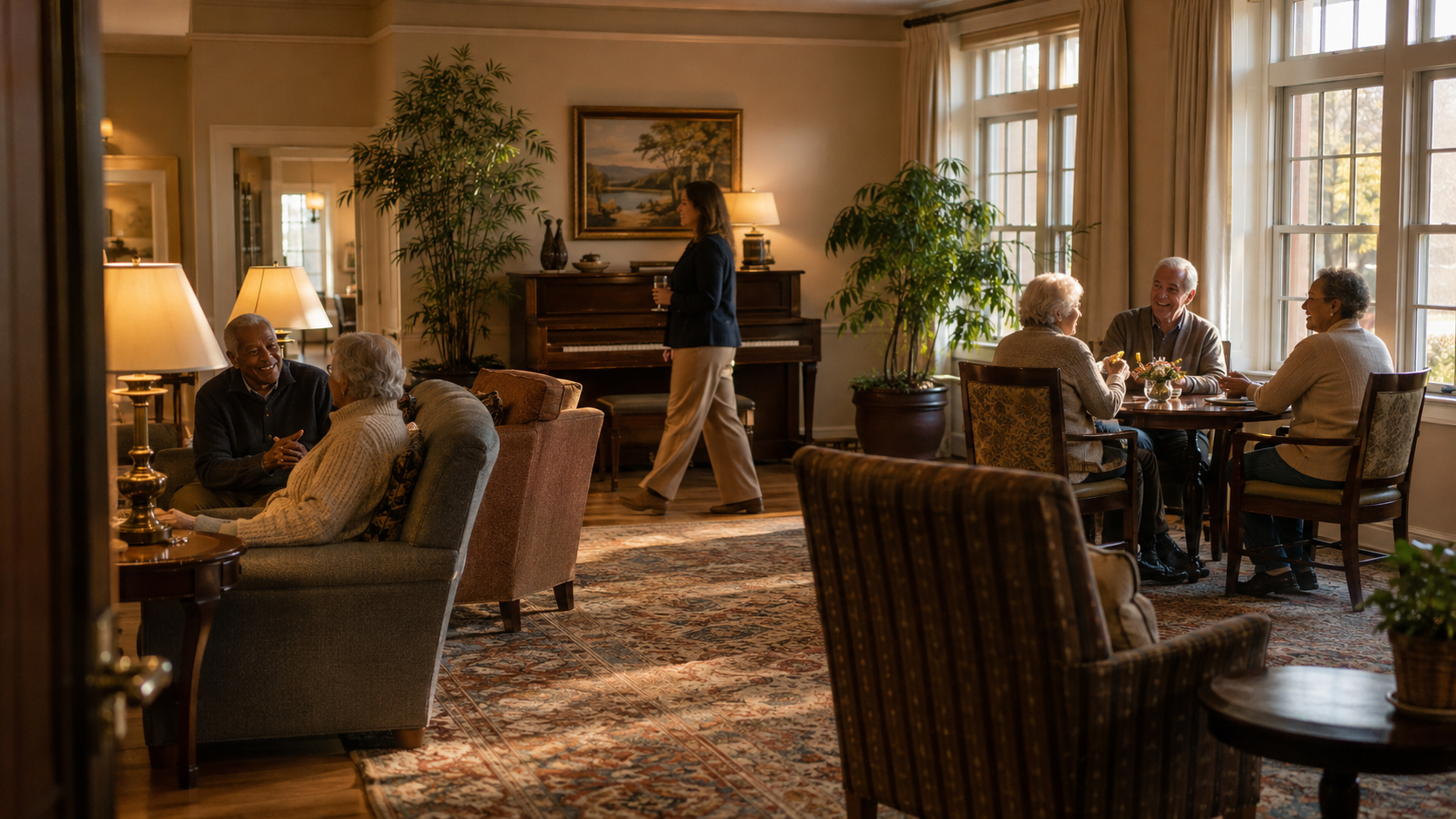 An ordinary afternoon in a community common room